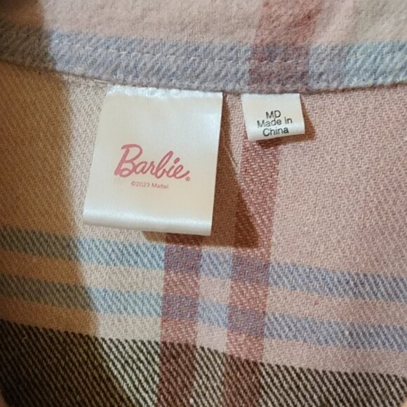 BARBIE Pink Flannel Shirt/ Jacket - Picture 4 of 7